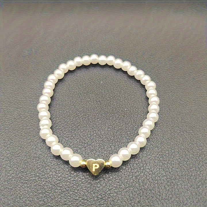 Pulsera Chic con Inicial en Forma de Corazón (A–Z)