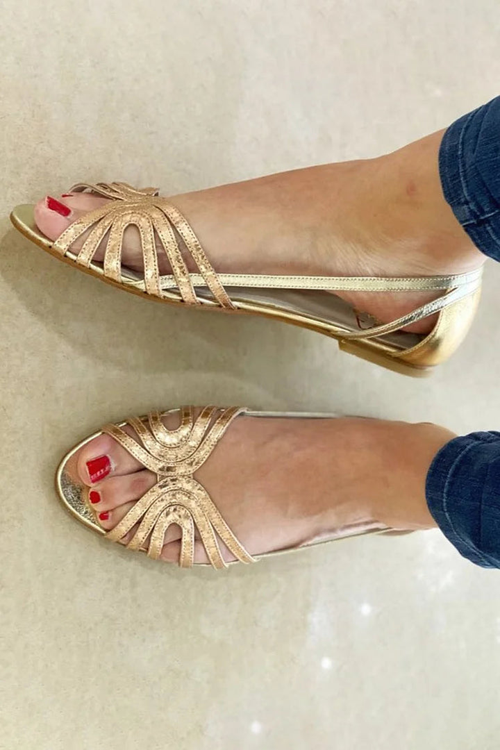 Éléonore | Sandalias de verano doradas