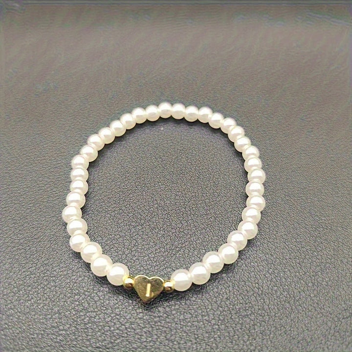 Pulsera Chic con Inicial en Forma de Corazón (A–Z)