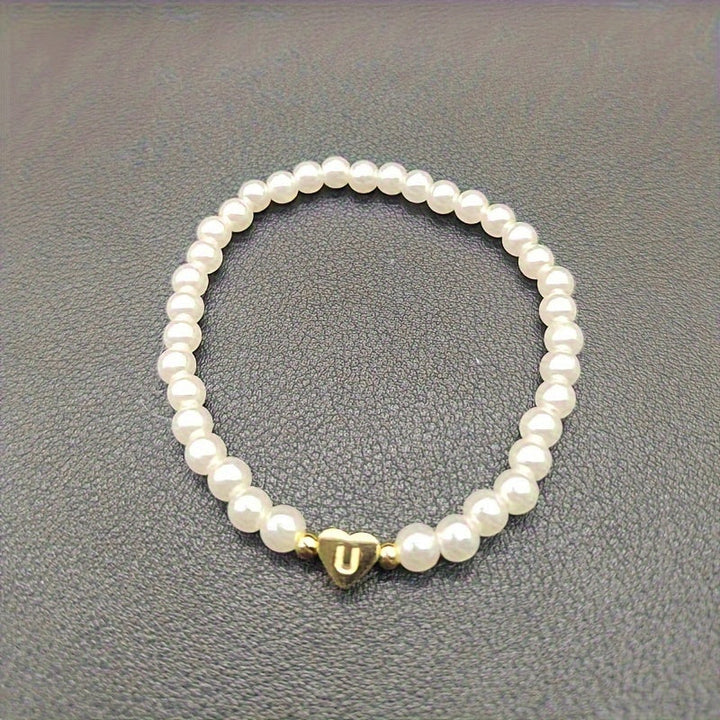 Pulsera Chic con Inicial en Forma de Corazón (A–Z)