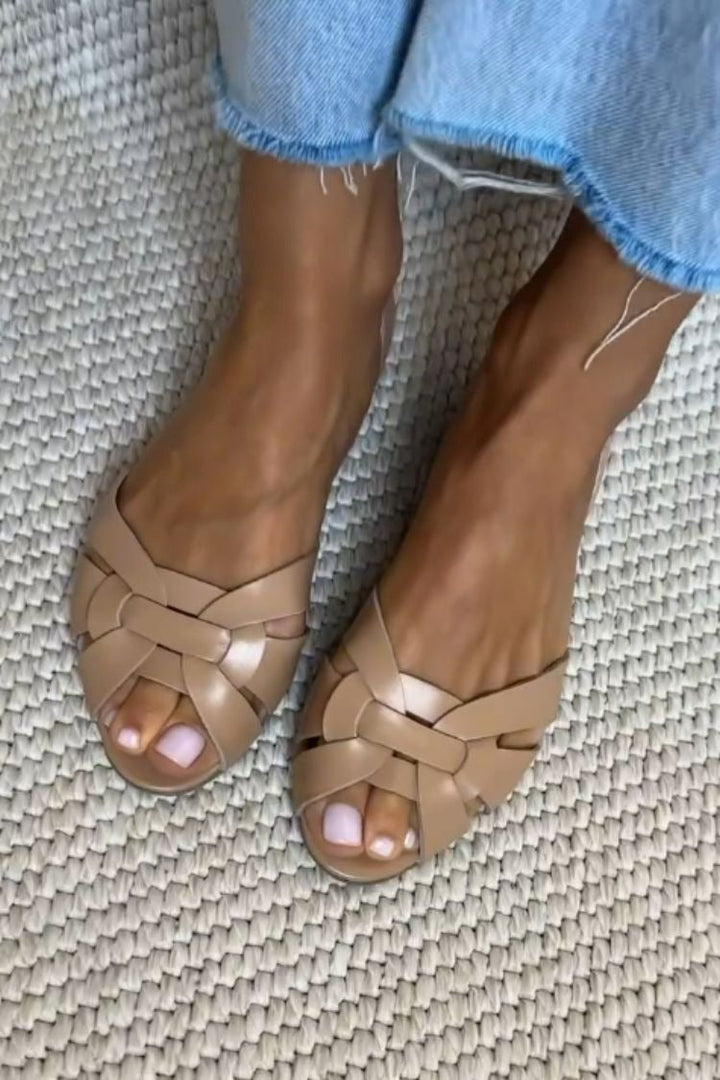 Serafina | Sandalias Trenzadas en Color Natural