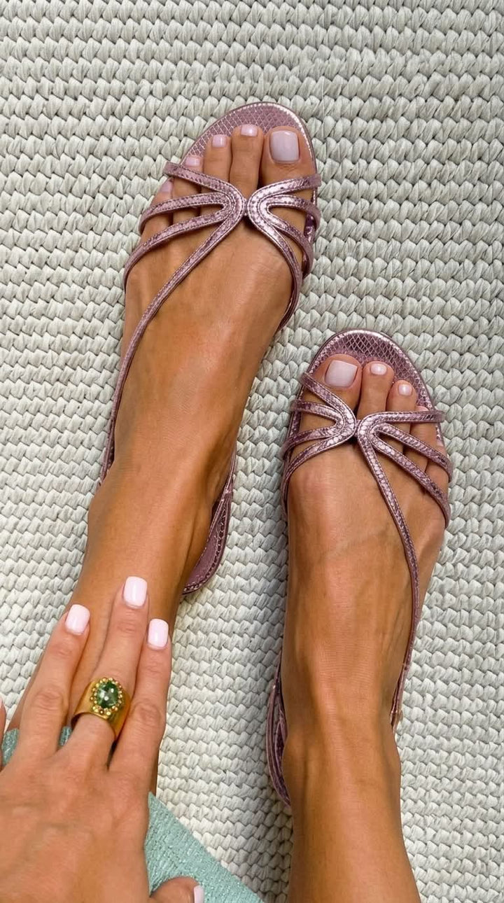 Ginevra | Sandalias Doradas Elegantes para el Verano