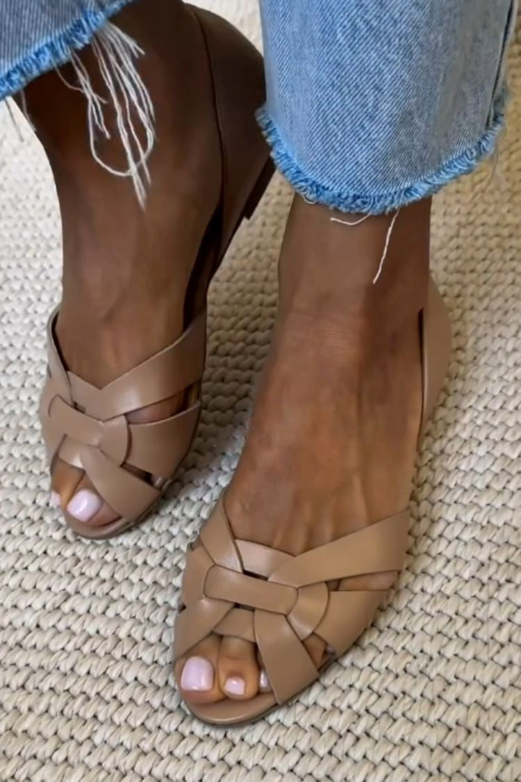 Serafina | Sandalias Trenzadas en Color Natural