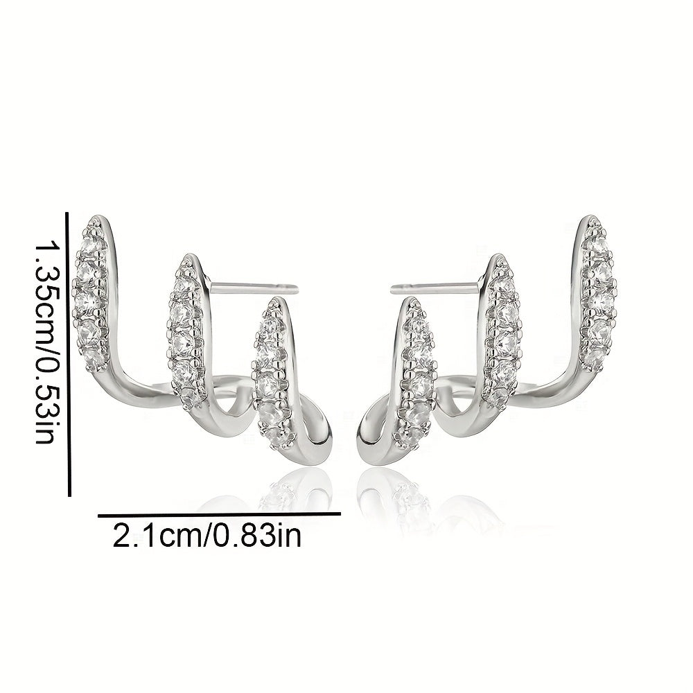 Pendientes elegantes de doble colgante