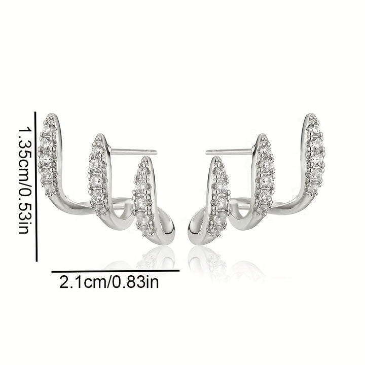 Pendientes elegantes de doble colgante