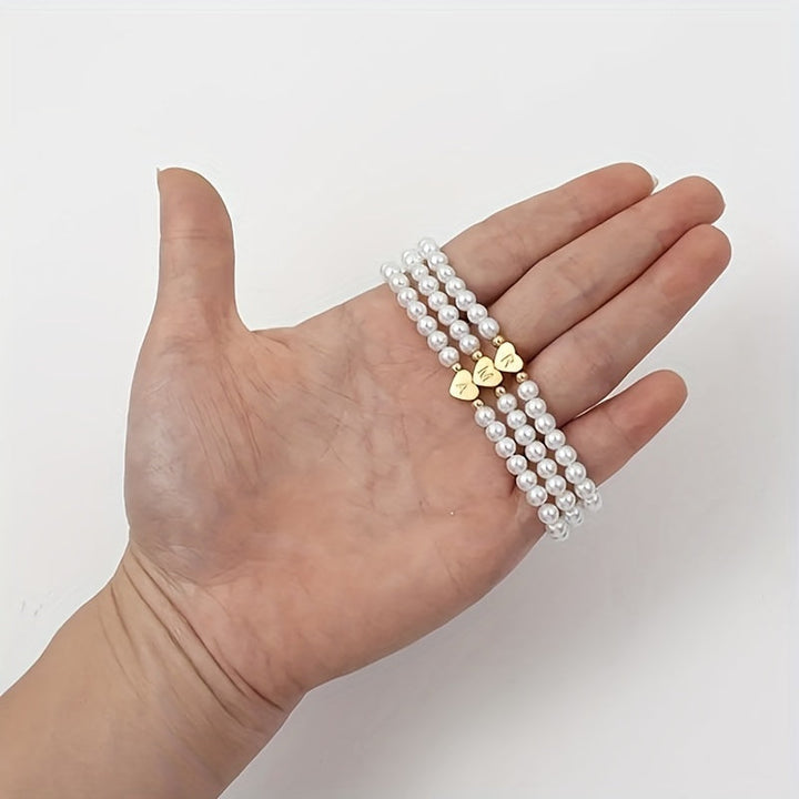 Pulsera Chic con Inicial en Forma de Corazón (A–Z)