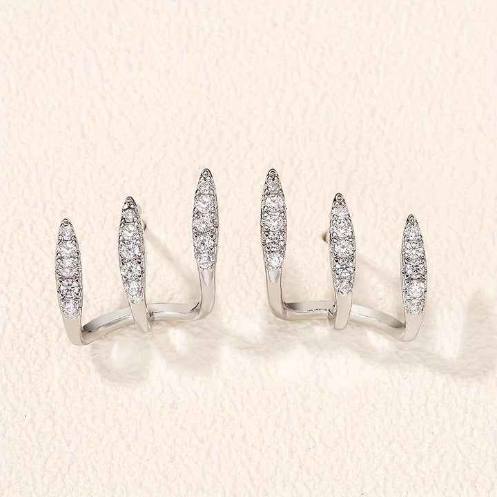 Pendientes elegantes de doble colgante