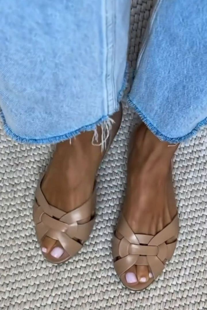 Serafina | Sandalias Trenzadas en Color Natural