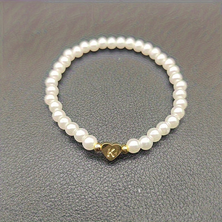 Pulsera Chic con Inicial en Forma de Corazón (A–Z)