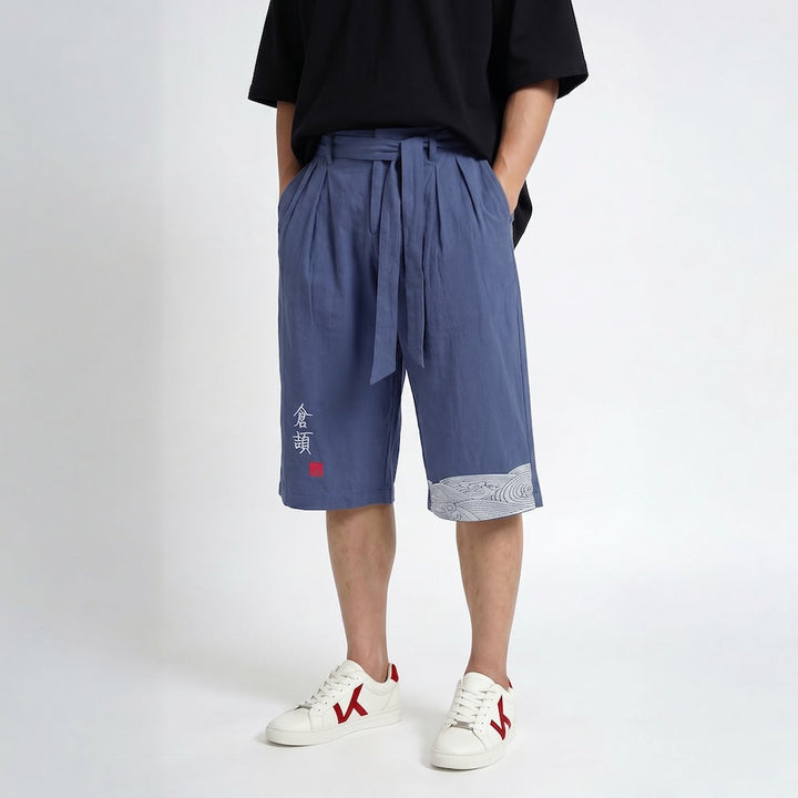 Taro - Pantalón cropped cómodo japonés
