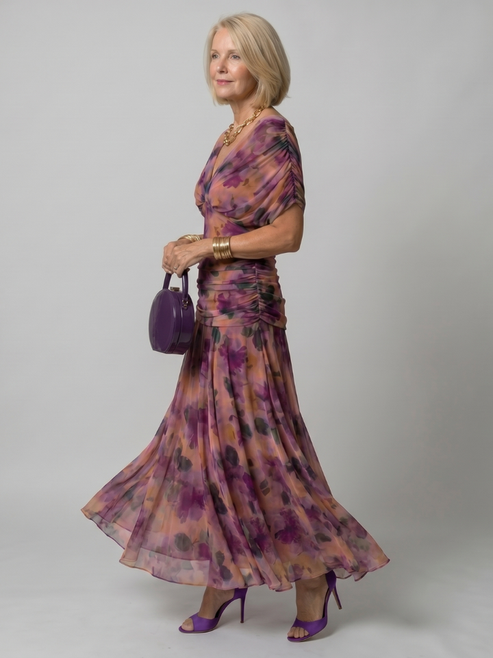 Calen | Vestido Midi Casual con Hombros Descubiertos