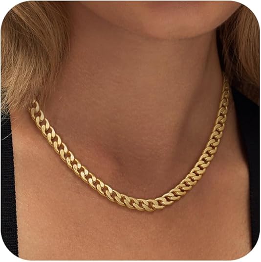 Collar grueso con eslabones cubanos