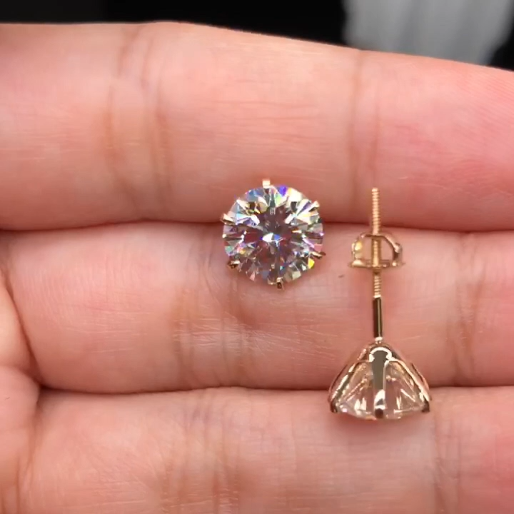 Pendientes de oro blanco elegantes Tera
