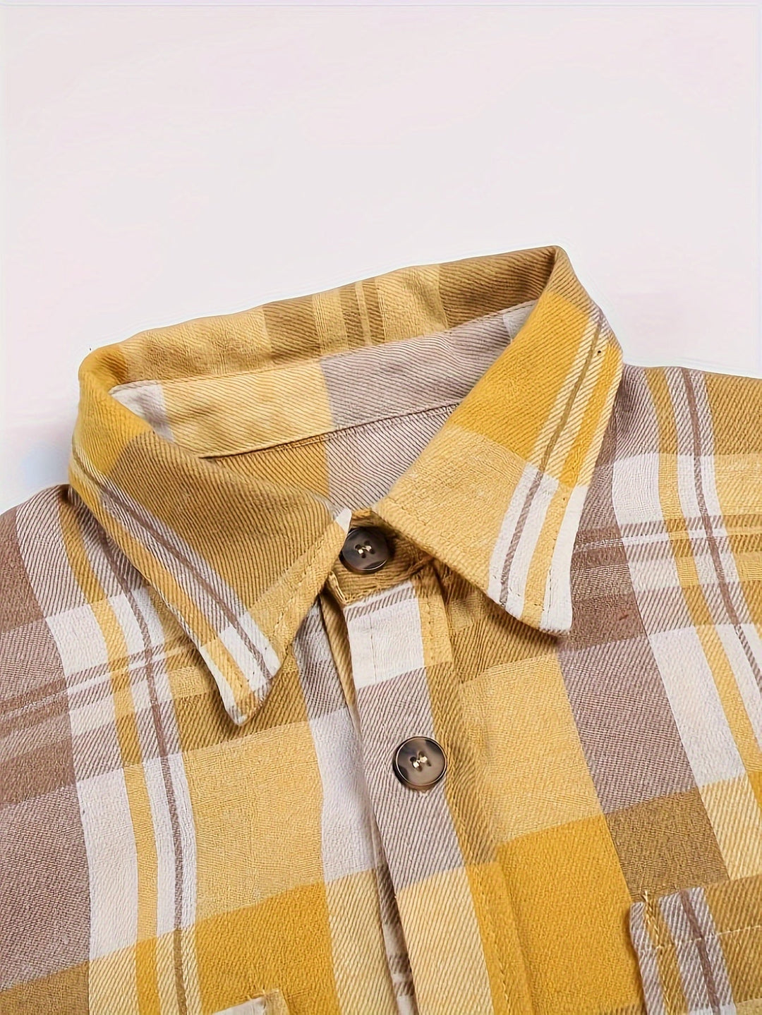 Elena | Sobrecamisa de cuadros con botones
