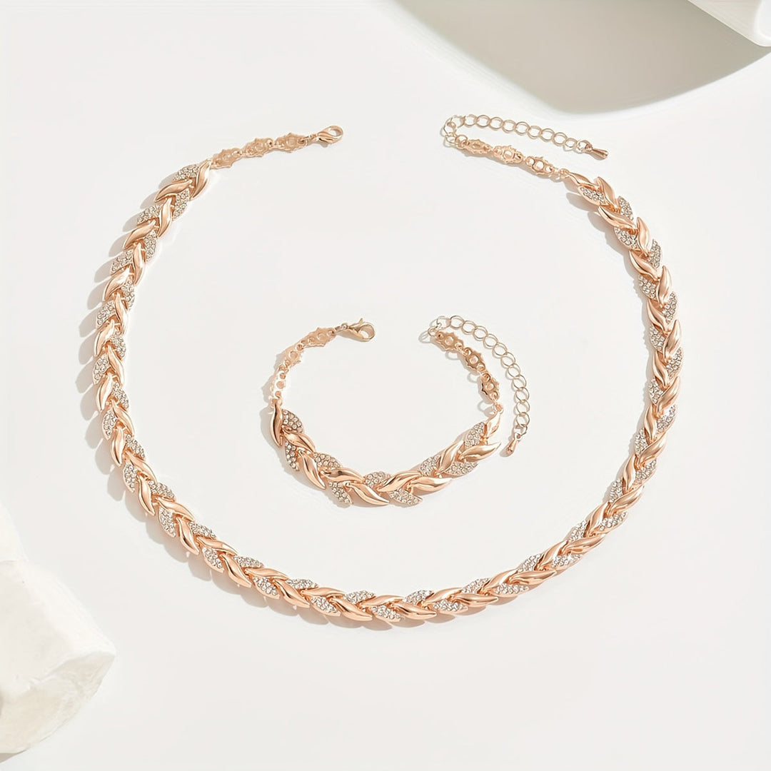 Conjunto de Joyas en Olas de Cristal