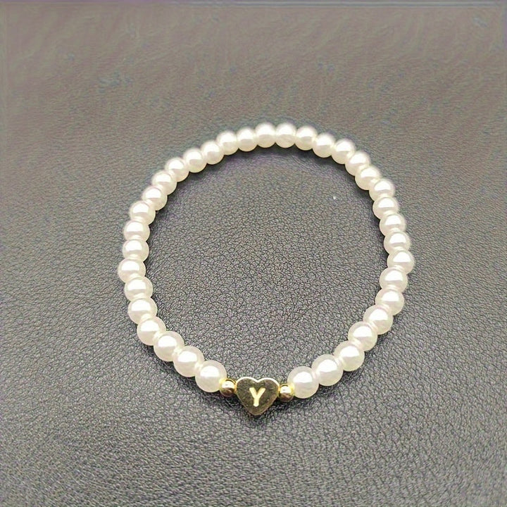 Pulsera Chic con Inicial en Forma de Corazón (A–Z)