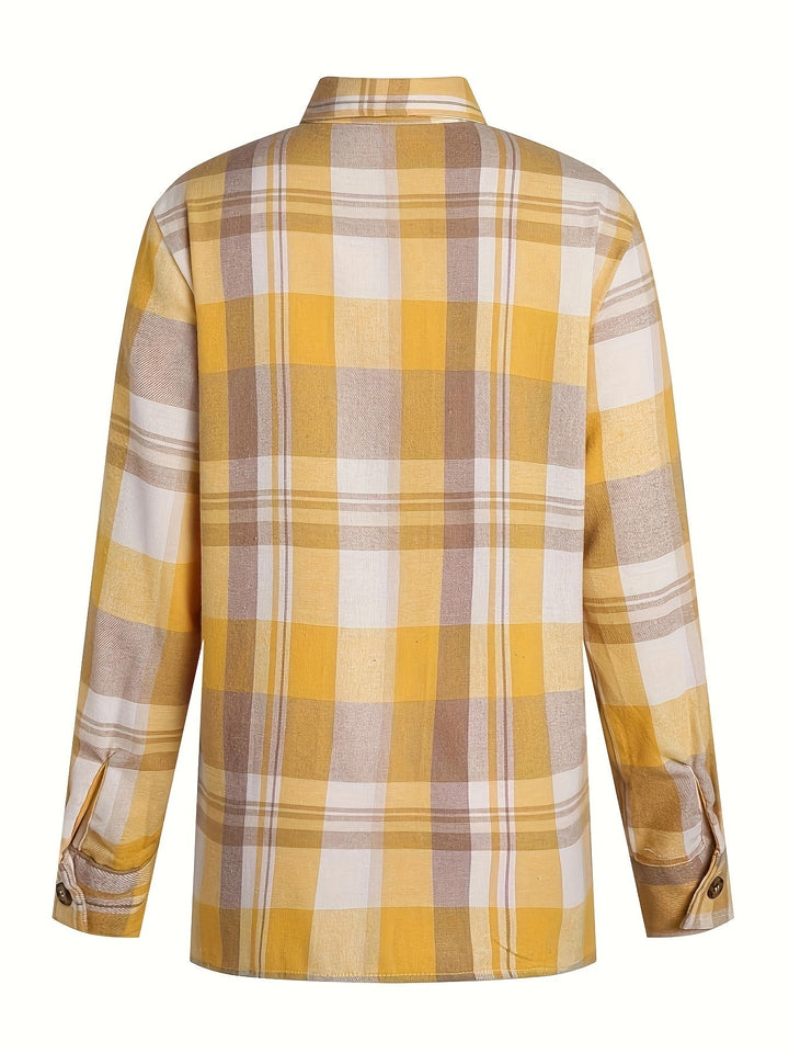 Elena | Sobrecamisa de cuadros con botones