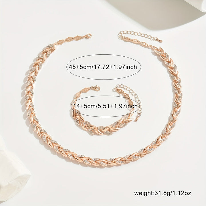 Conjunto de Joyas en Olas de Cristal