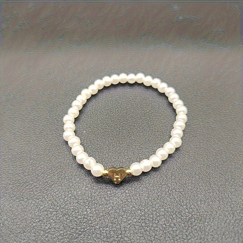 Pulsera Chic con Inicial en Forma de Corazón (A–Z)