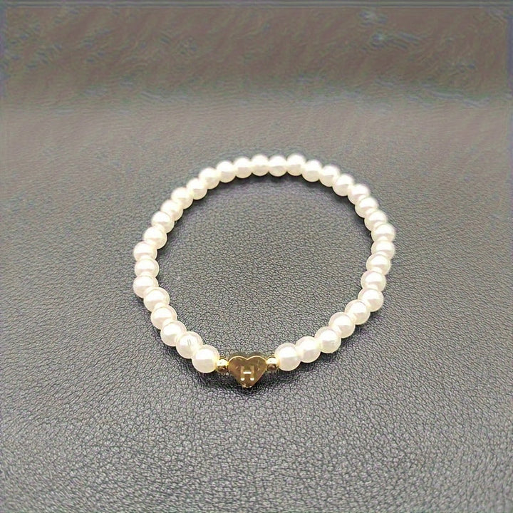 Pulsera Chic con Inicial en Forma de Corazón (A–Z)