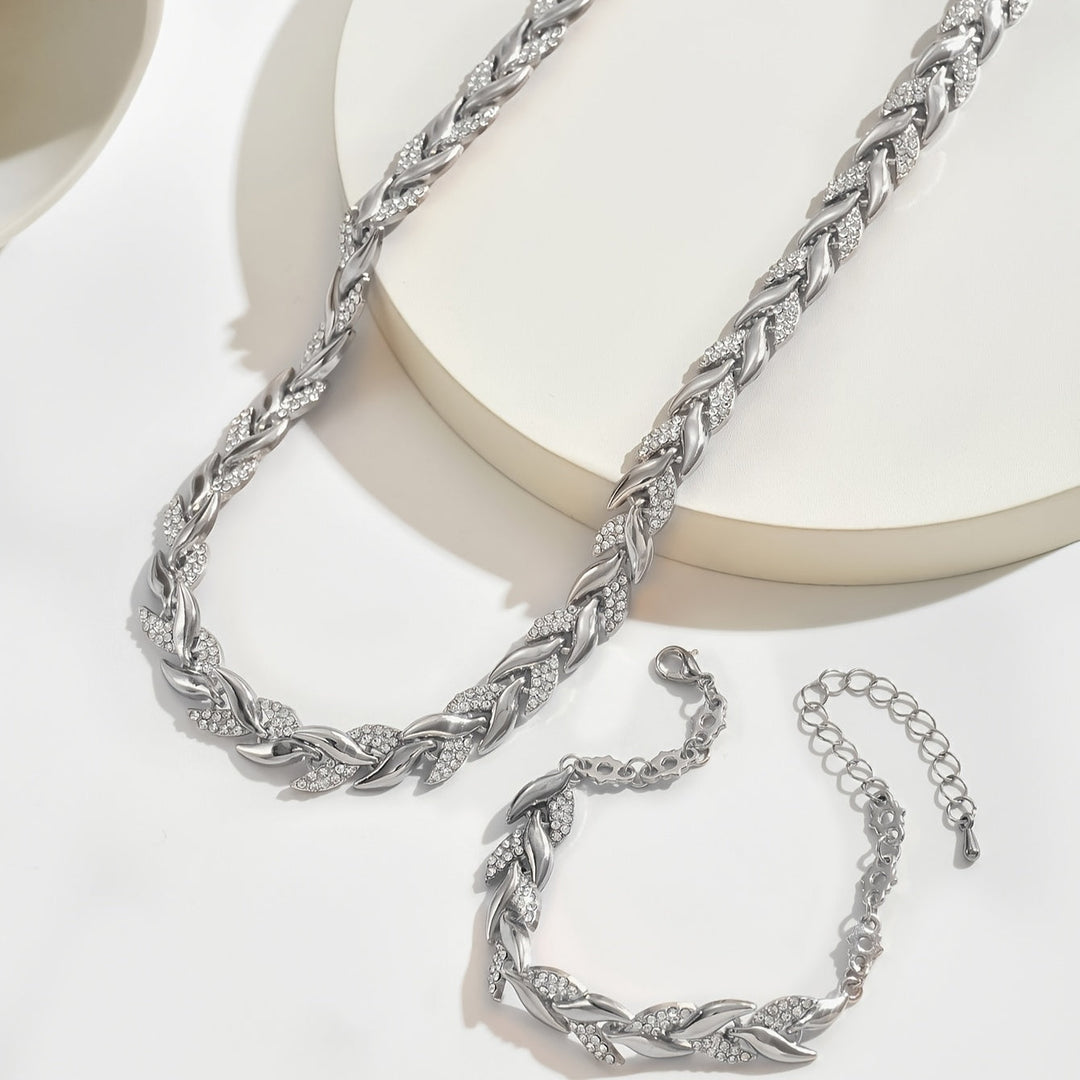 Conjunto de Joyas en Olas de Cristal