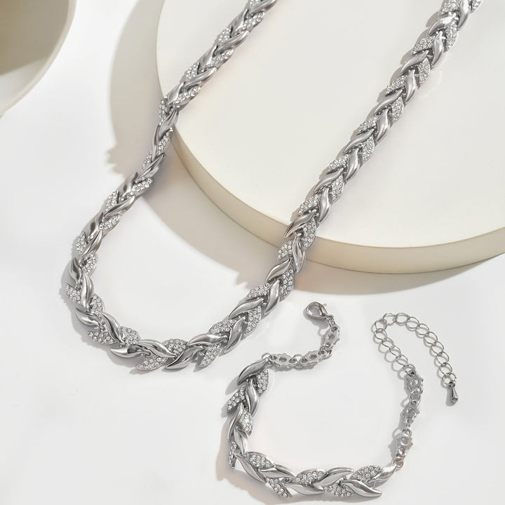 Conjunto de Joyas en Olas de Cristal