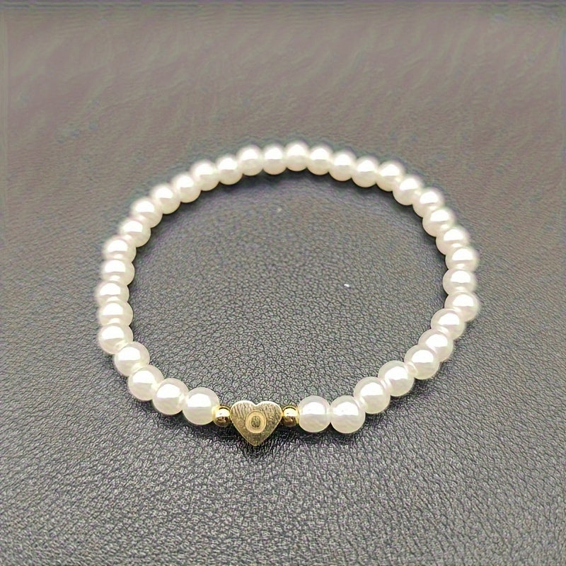 Pulsera Chic con Inicial en Forma de Corazón (A–Z)