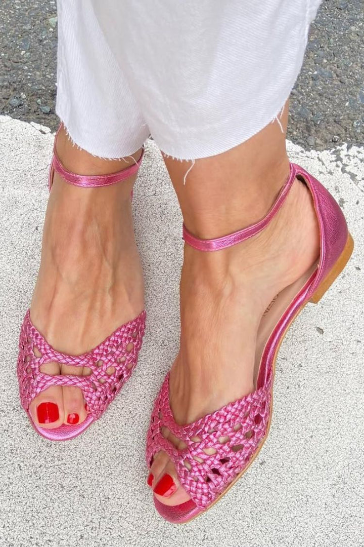 Isadora | Sandalias Trenzadas Doradas