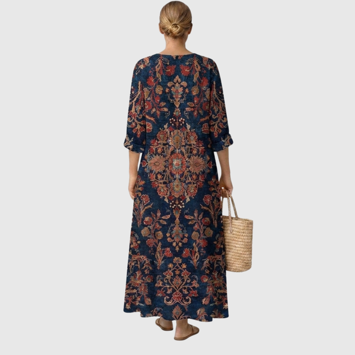 Adela vestido con encantador estampado de flores