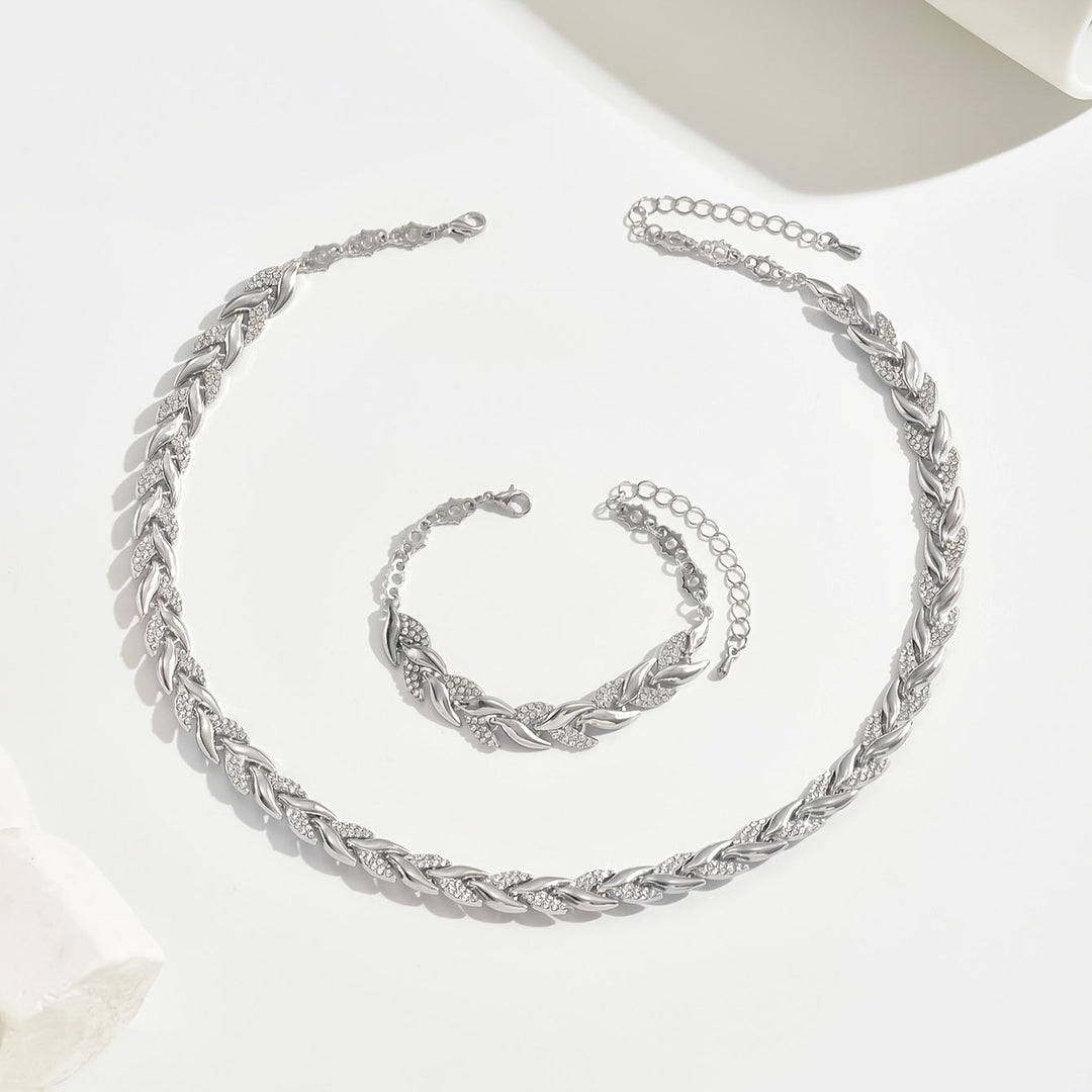 Conjunto de Joyas en Olas de Cristal