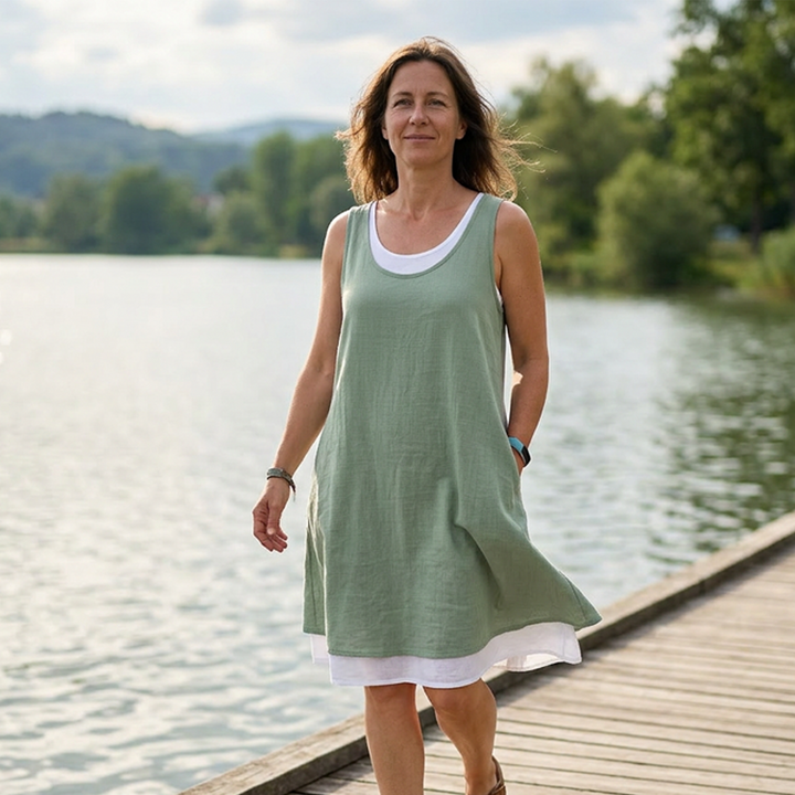 Nella | Vestido sin mangas de dos piezas