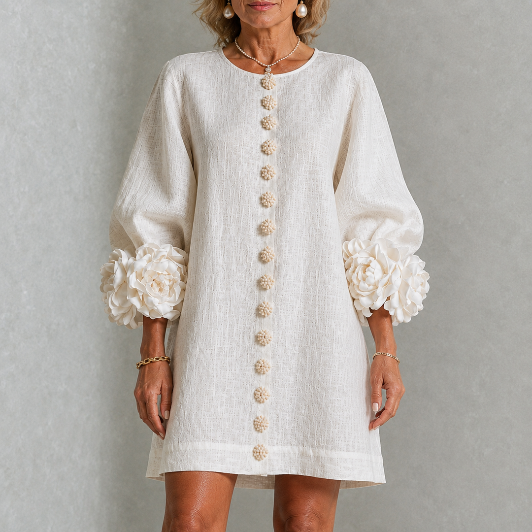 Lola | Vestido mini con estampado floral y cierre de botones