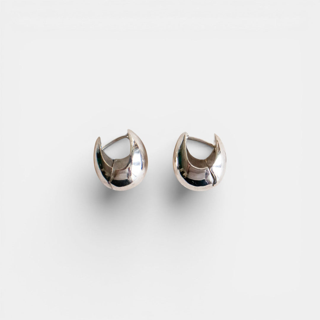 Aros Chunky de Plata de Ley 925 - Pendientes de Gota de Plata