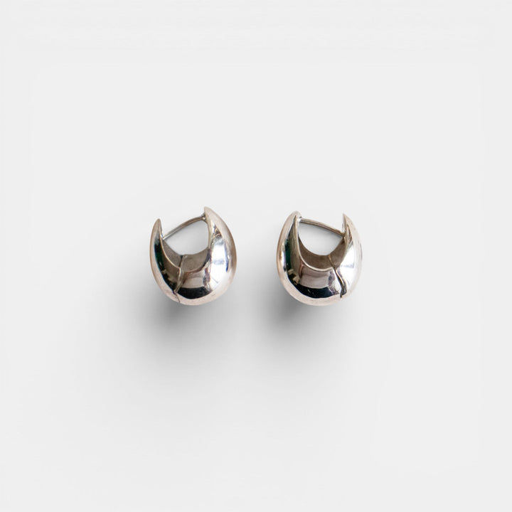 Aros Chunky de Plata de Ley 925 - Pendientes de Gota de Plata