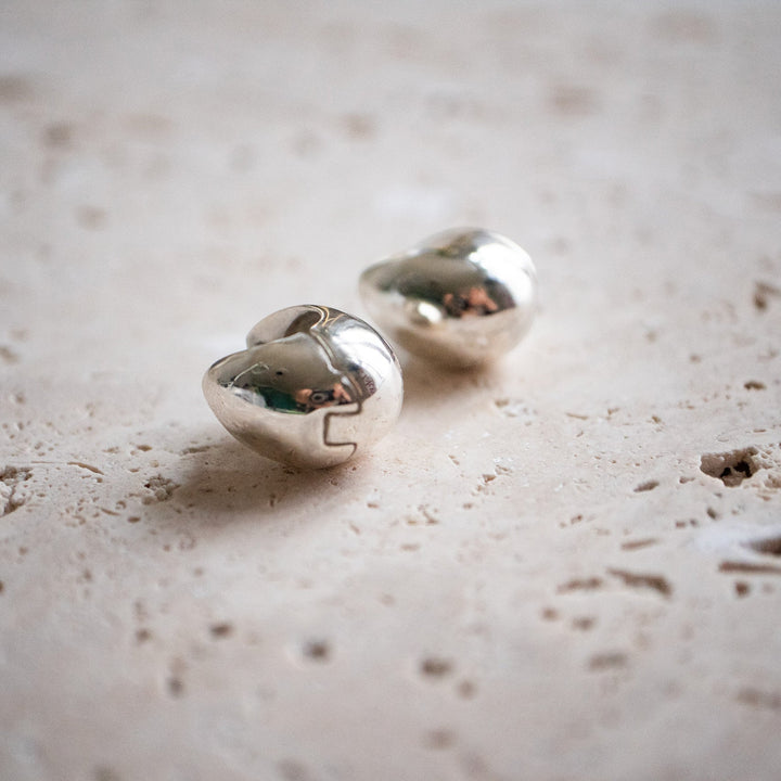 Aros Chunky de Plata de Ley 925 - Pendientes de Gota de Plata