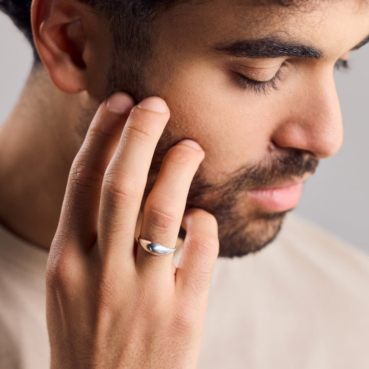Anillo Elegante Montaña, Colina en Plata de Ley 925 hecho a mano
