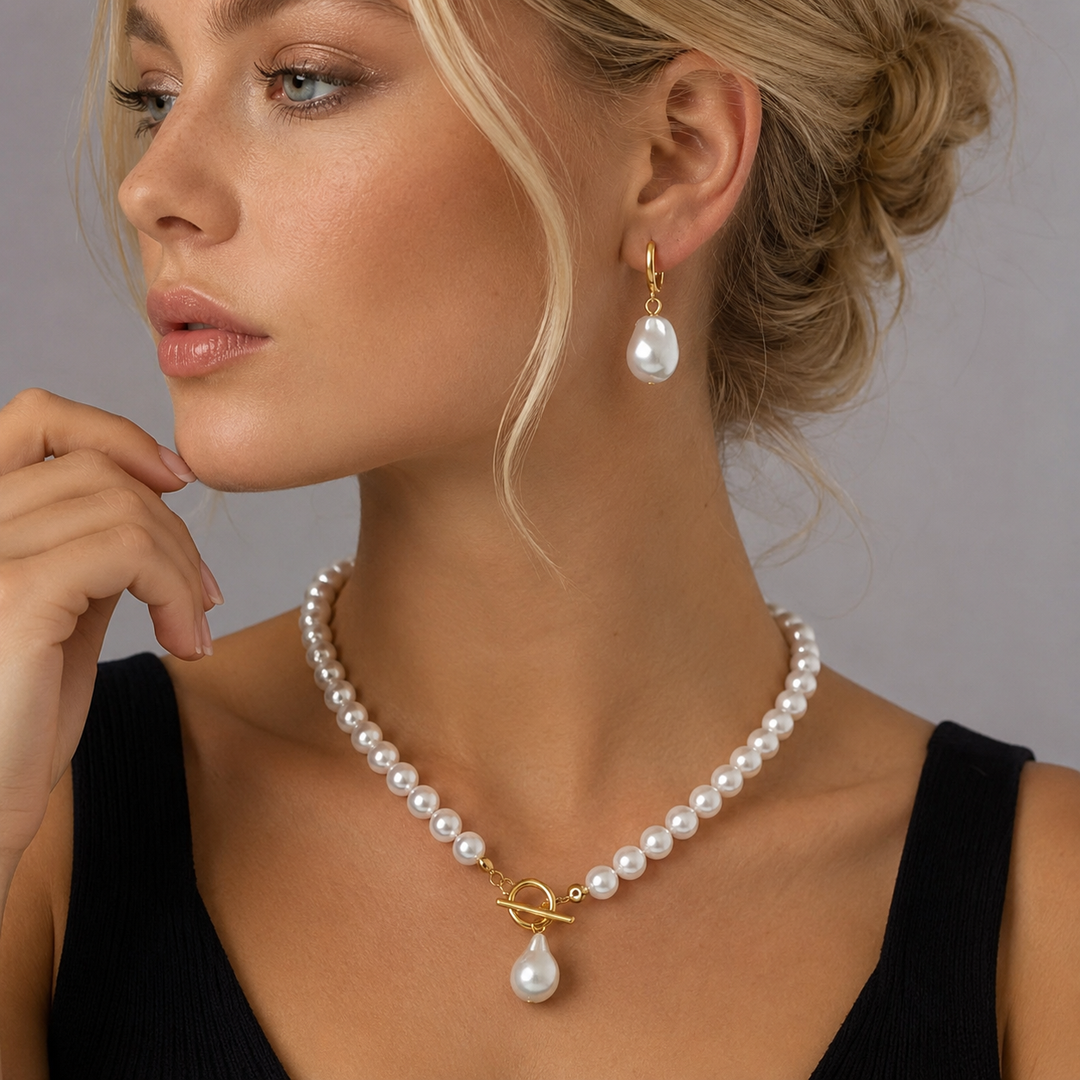 Collar de Perlas Doradas