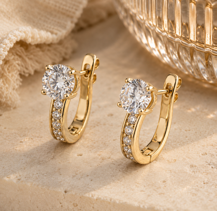 Pendientes Élodie en Cristal Dorado