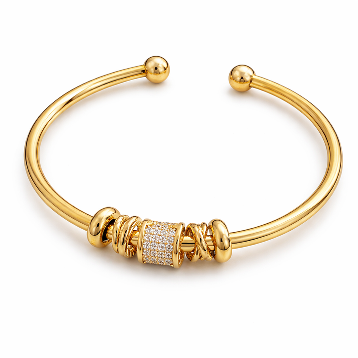 Luna | Pulsera ajustable elegante con encantos dorados sofisticados