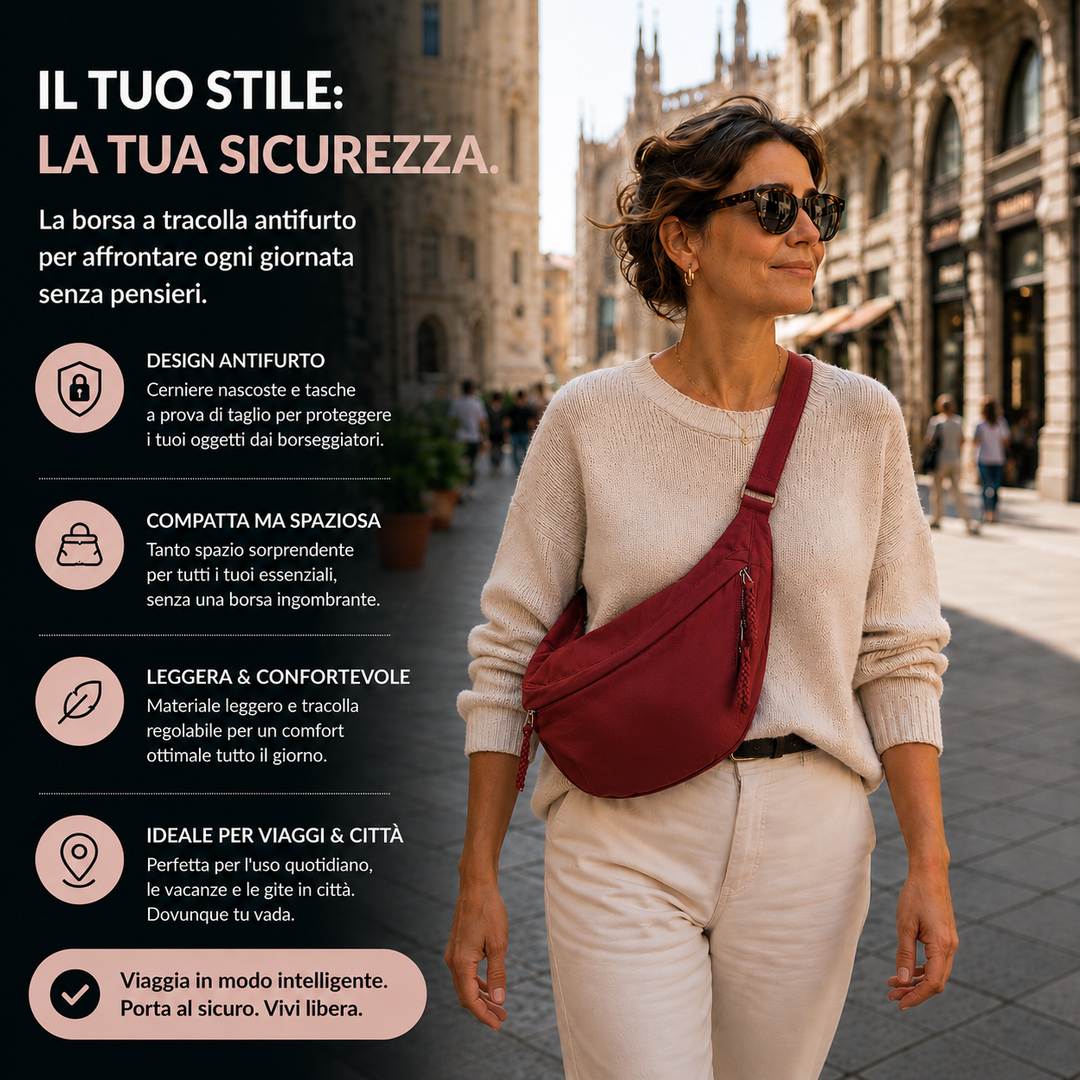 Rosa | Bolso de mano Burdeos