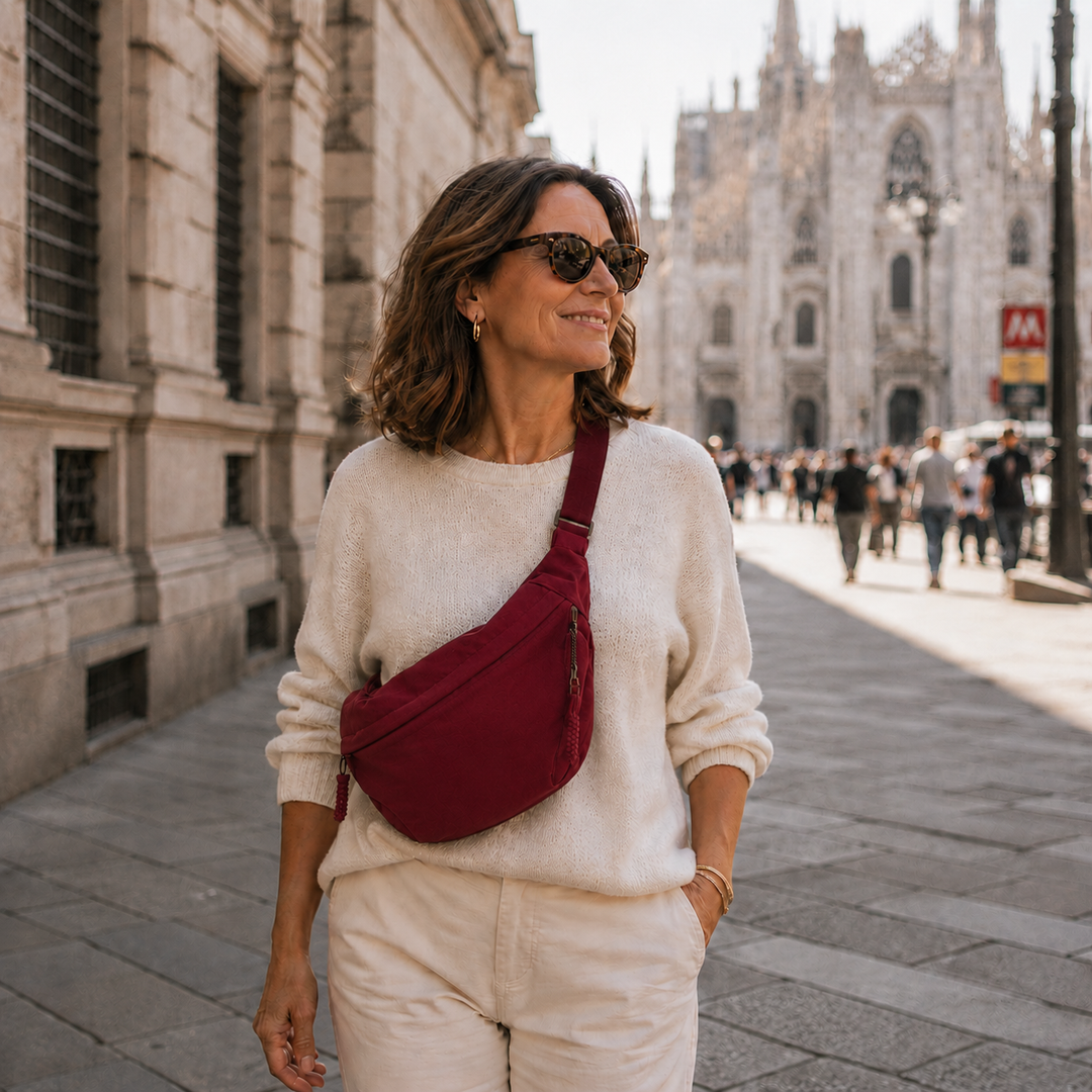 Rosa | Bolso de mano Burdeos