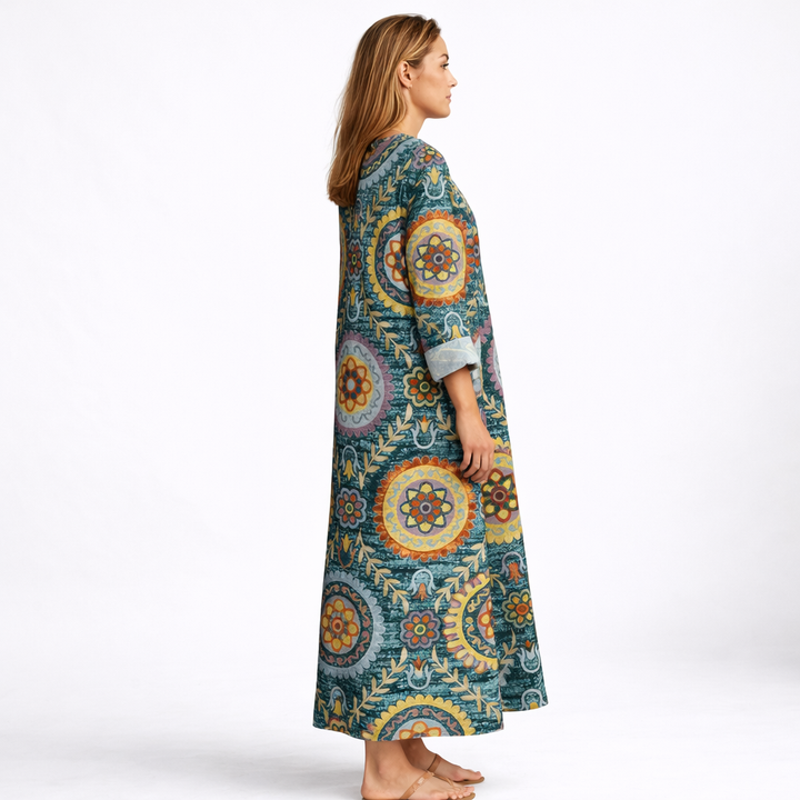 El vestido midi Elia con estampado geométrico