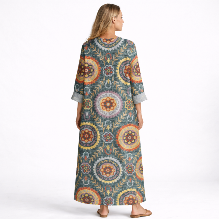 El vestido midi Elia con estampado geométrico