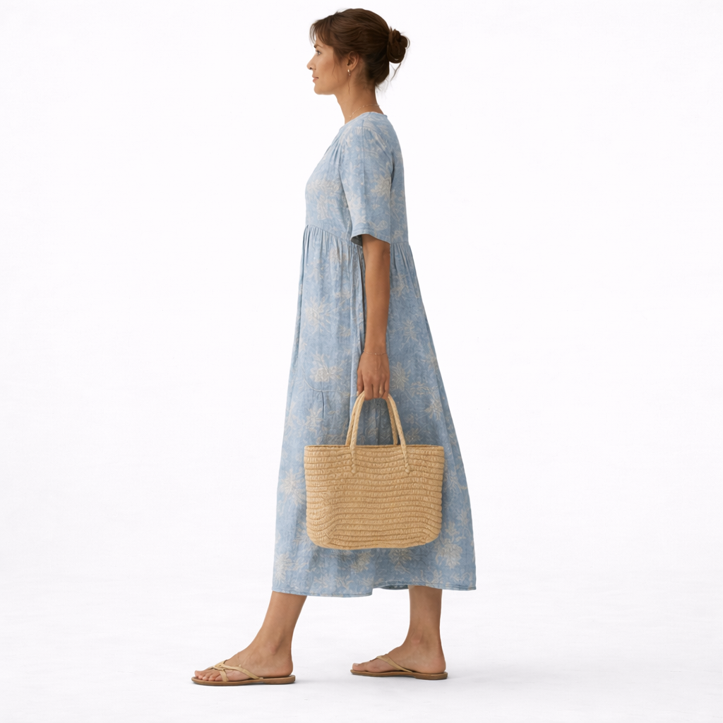 Vestido elegante Alma con estampado de laguna