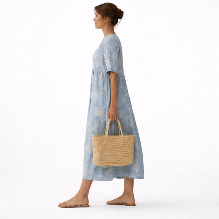 Vestido elegante Alma con estampado de laguna