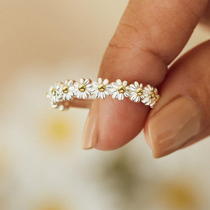 Anillo Margarita – Plata & Dulzura Pintada