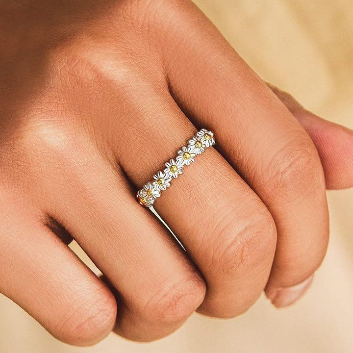 Anillo Margarita – Plata & Dulzura Pintada
