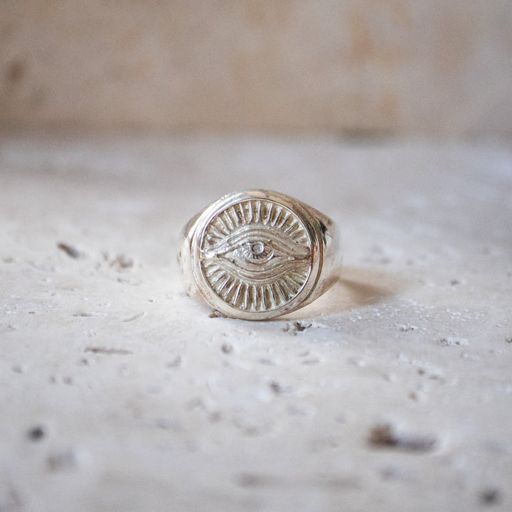 Anillo Sello Horus 925 Plata Esterlina hecho a mano