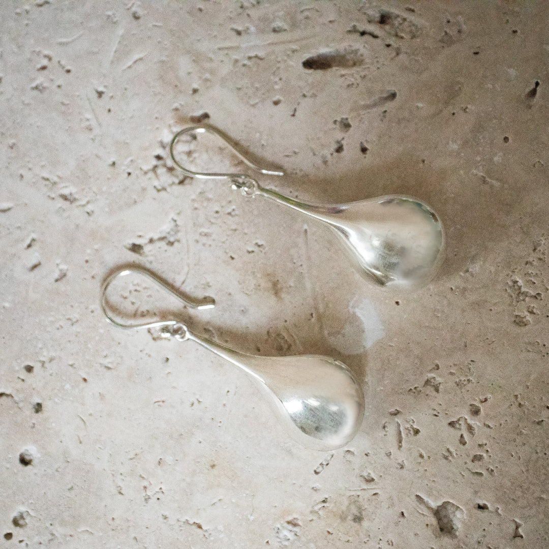 Pendientes Colgantes en Forma de Gota de Plata Esterlina 925