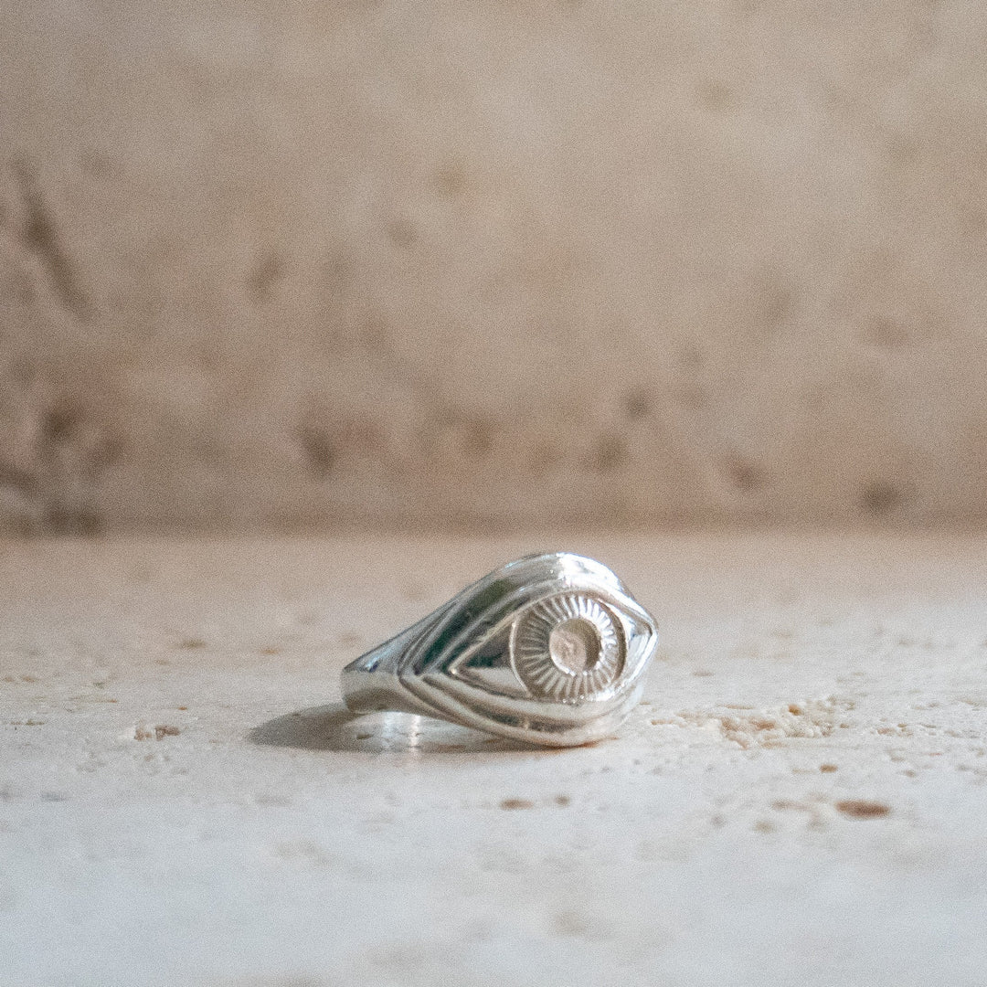 Anillo de Protección de Ojos Talisman Boze Blik en Plata Esterlina 925